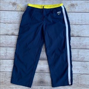Nike Navy Blue Capri Pants With Side Stripes 0028